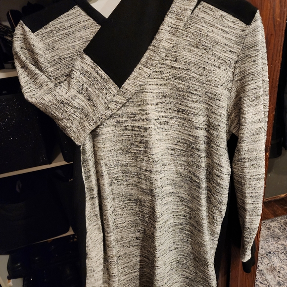 Zara Monochrome Textured Mini Dress - Picture 5 of 9